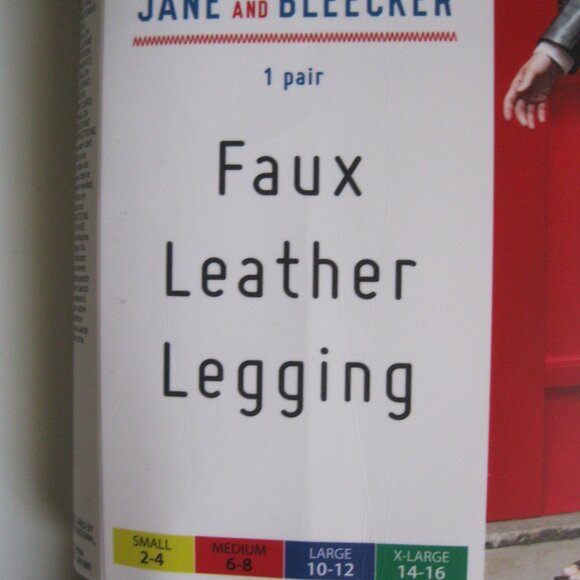 JANE and BLEECKER Women's soft stretch Faux Leather Legging, black  S (1222) - Picture 4 of 12